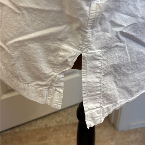 Madewell White Button Up Short Sleeve Cotton Shirt Size L - Picture 4 of 6